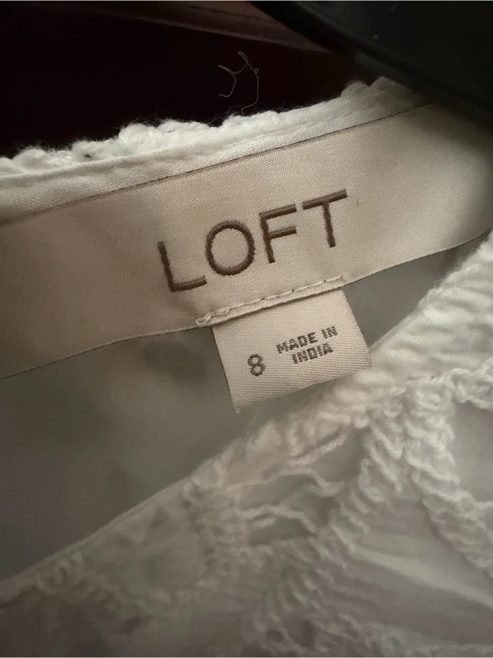 Ann Taylor LOFT White Crochet Lace Dress - Picture 5 of 8
